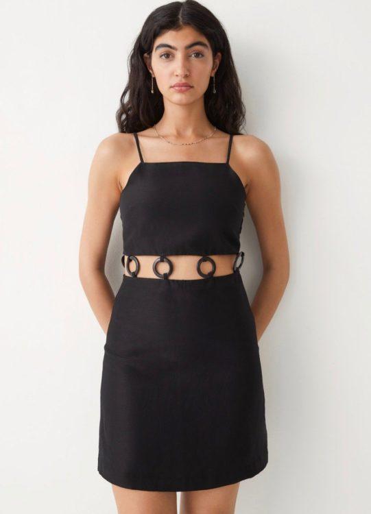 other stories fitted o ring mini dress